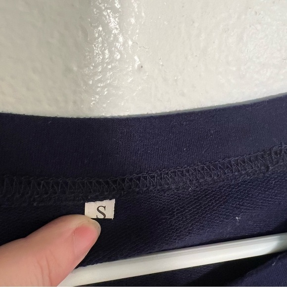 Classy Until Kickoff Football Crewneck Sweatshirt Navy White - Picture 8 of 8